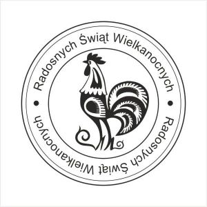 Stempel gumowy Crafty Moly Radosnych Świąt Kogut